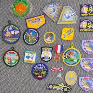 Assorted Scout Merit Patches - Colorful Embroidered Collection
